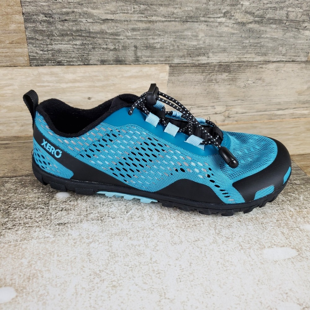 Xero Shoes Aqua X Sport Womens Shoes Sz 6.5 Surf Blue Black Mesh Lace-Up Sneaker